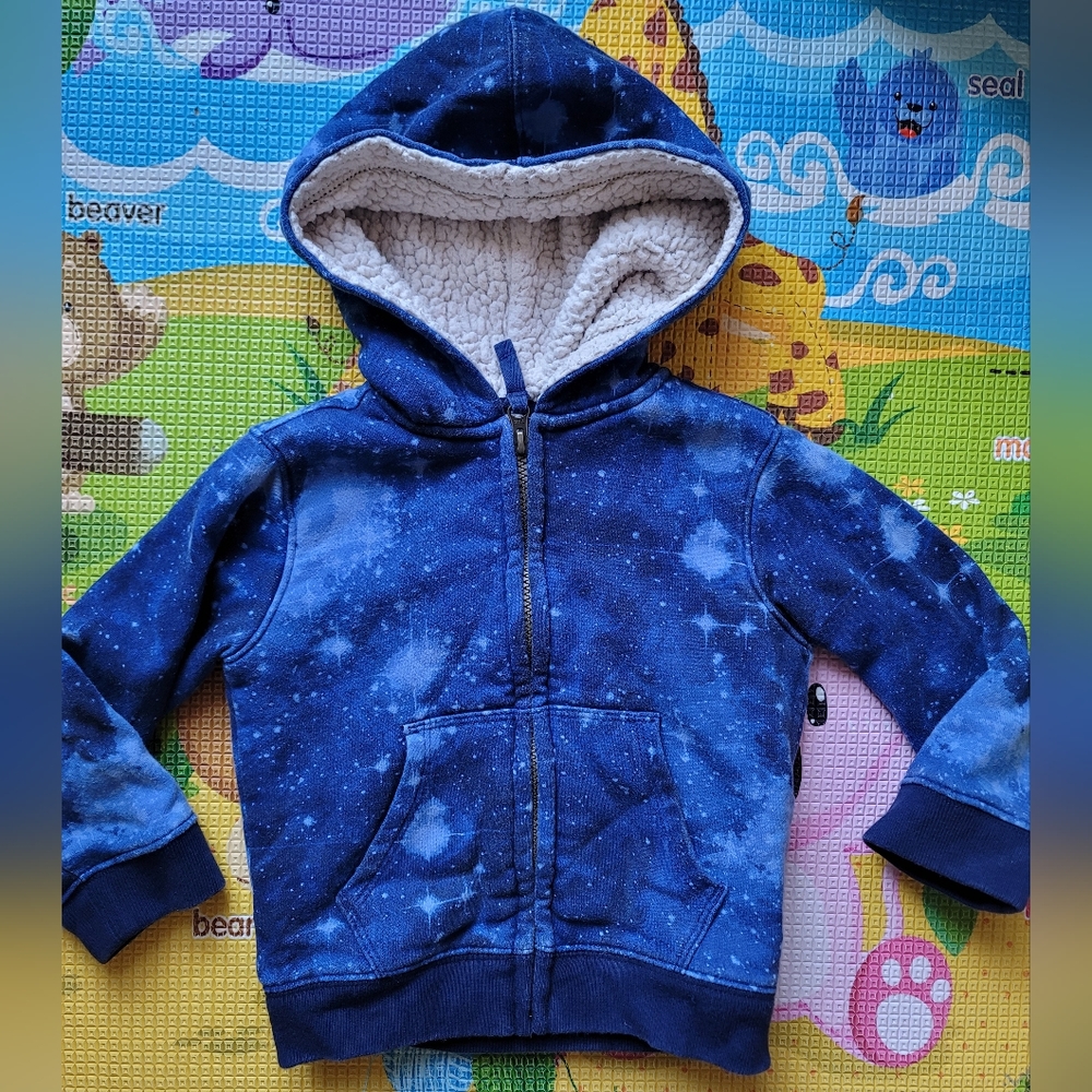 LANDS' END | Sherpa Hoodie | Galaxy | 2T